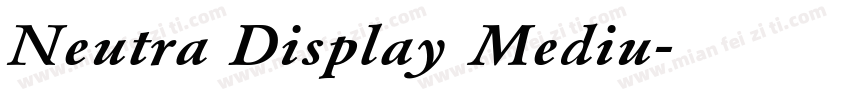 Neutra Display Mediu字体转换
